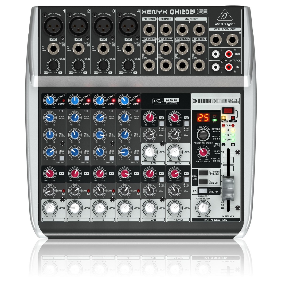 Mixer USB 12 Cổng kèm hiệu ứng Behringer QX1202USB