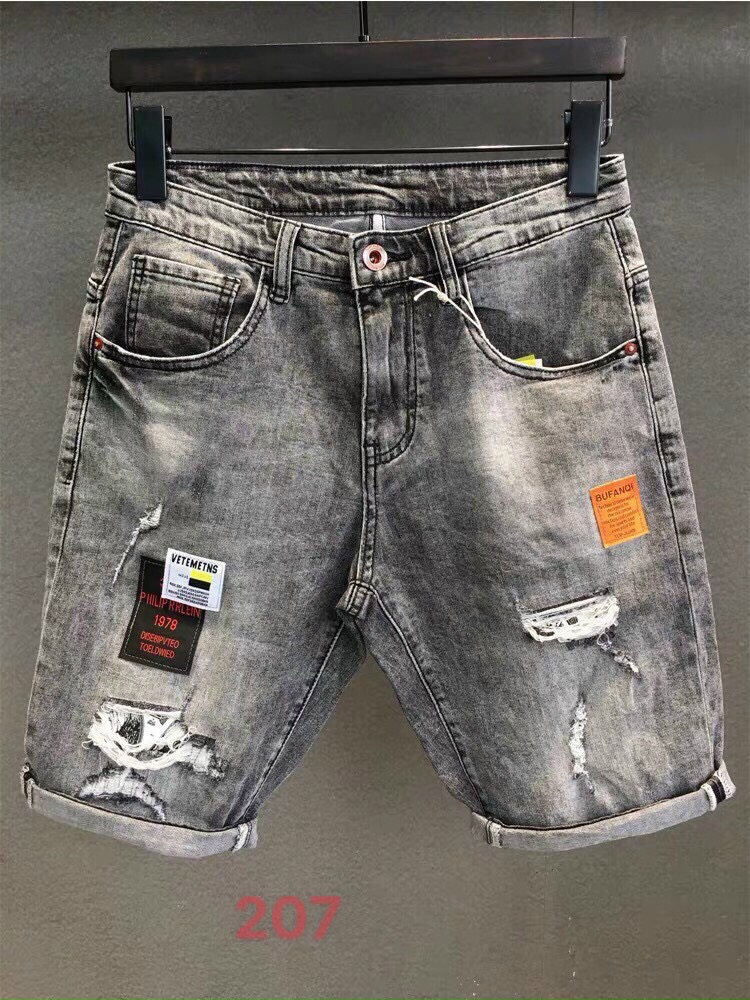 [HCM]Quần short jean nam cao cấp - quần jean lửng nam họa tiết - quần ngố jean rách co giãn chất đẹp xuất sắc thời trang cheryshop94 cr207