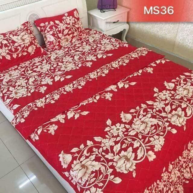 Set  3 Món Ga Gối Và 2 Áo Gối Cotton Poly