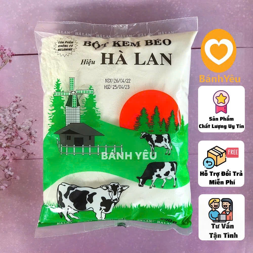 Bột kem béo Creamer Hà Lan 500g - Bột kem béo trà sữa cà phê bánh ngọt