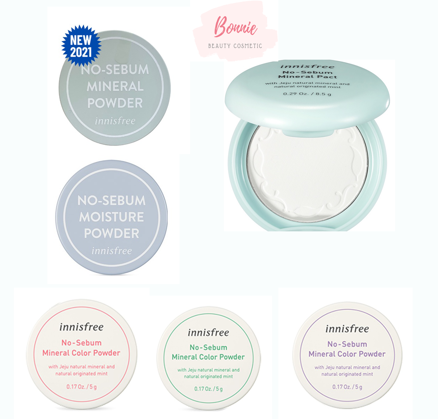 Phấn phủ Innisfree kiềm dầu No Sebum