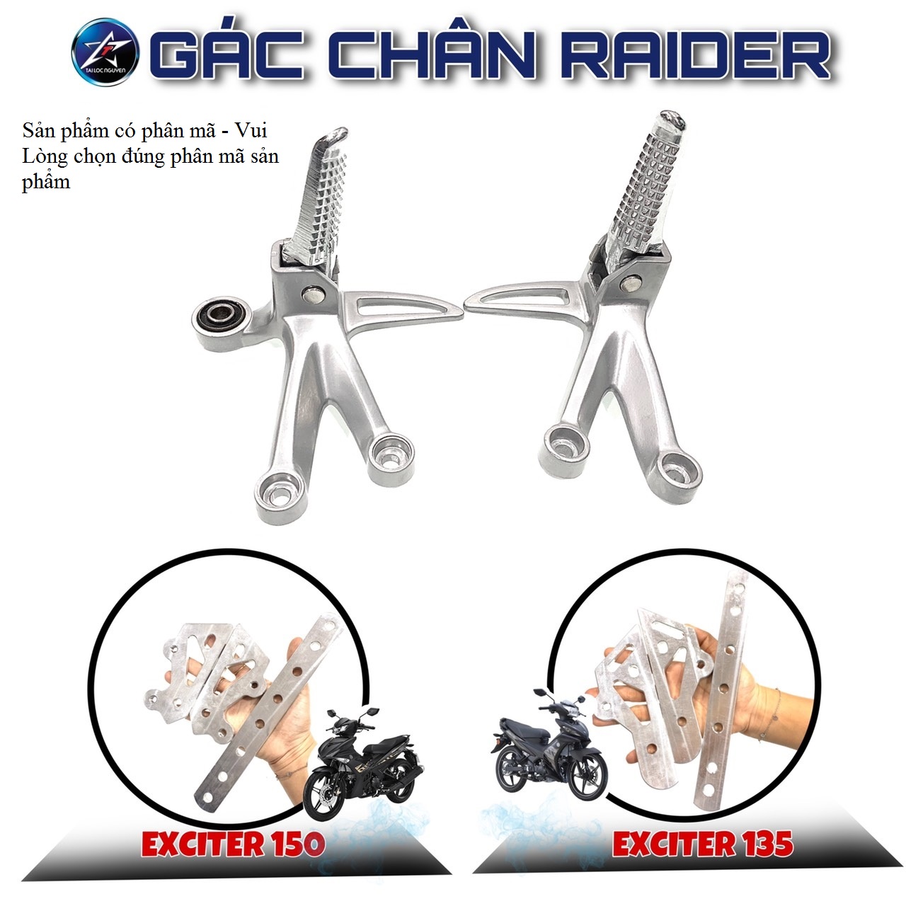[HCM]GÁC CHÂN RAIDER CHO EXCITER 135 - EXCITER 150