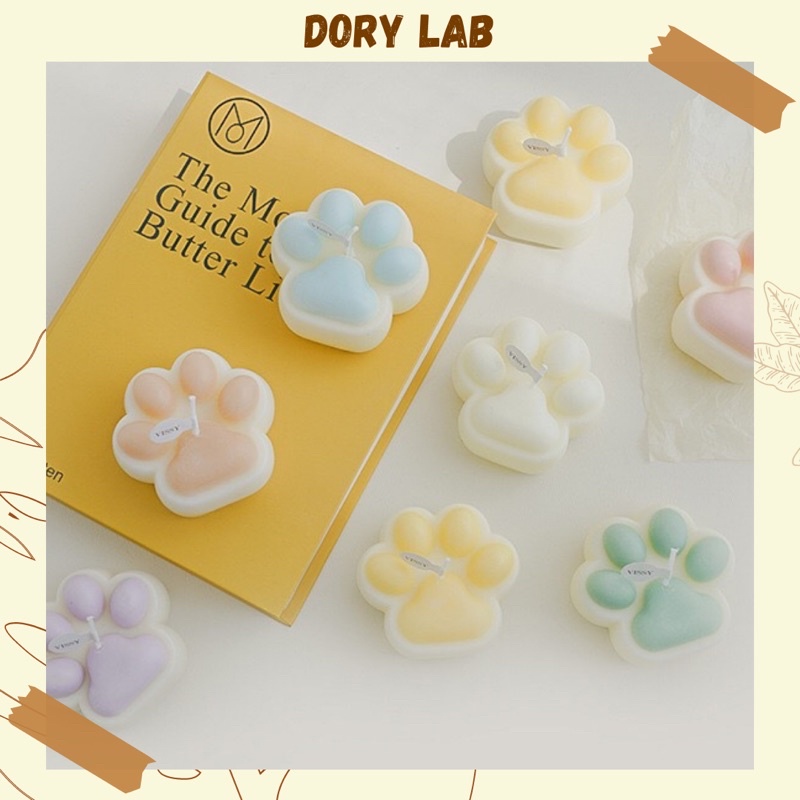 Nến Thơm Không Khói Hình Chân Mèo Dễ Thương - Dory Lab