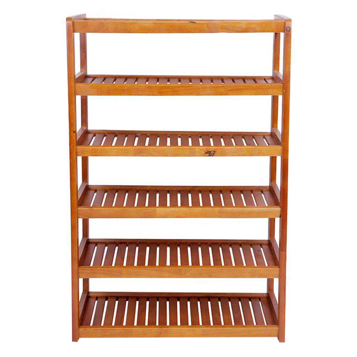 Kệ dép gỗ cao su 6 tầng dài 45cm