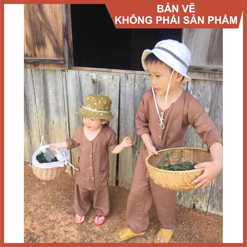 Rập giấy bộ bà ba bé trai mã B36 (BẢN VẼ)