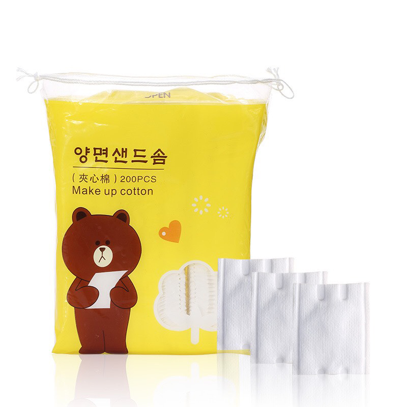 Bông tẩy trang gấu vịt thỏ