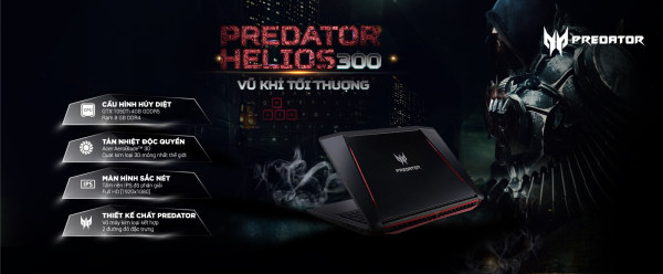 Bảng giá [Trả góp 0%]Acer Predator Helios 300 Core i7 7700 GTX 1060 6GMàn15.6 FHD IPS  là sản phẩm trong mơ Phong Vũ