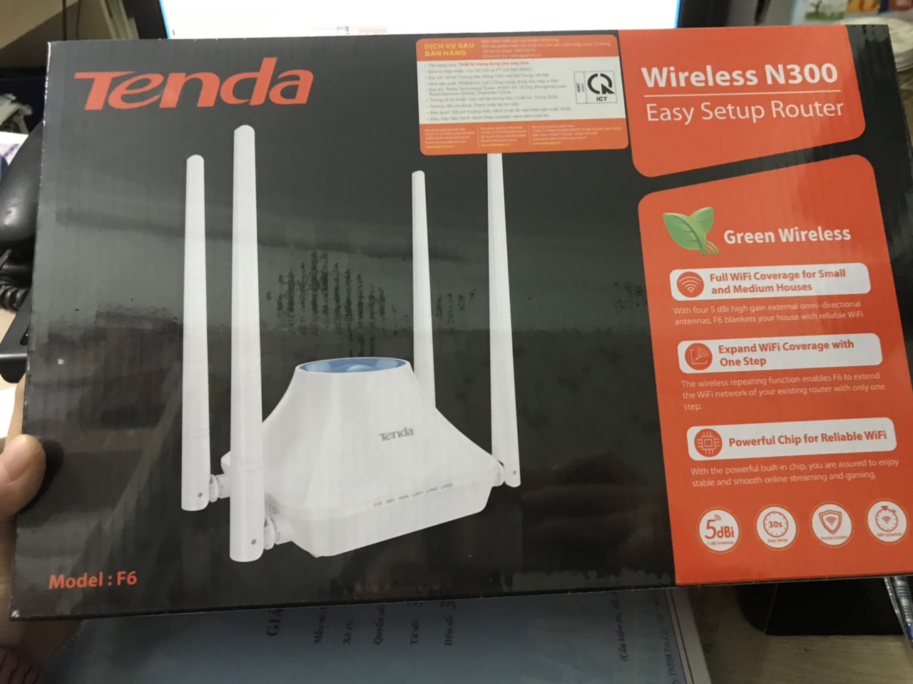 Bộ Phát wifi Tenda 4 râu F6 chính hãng 100% new
