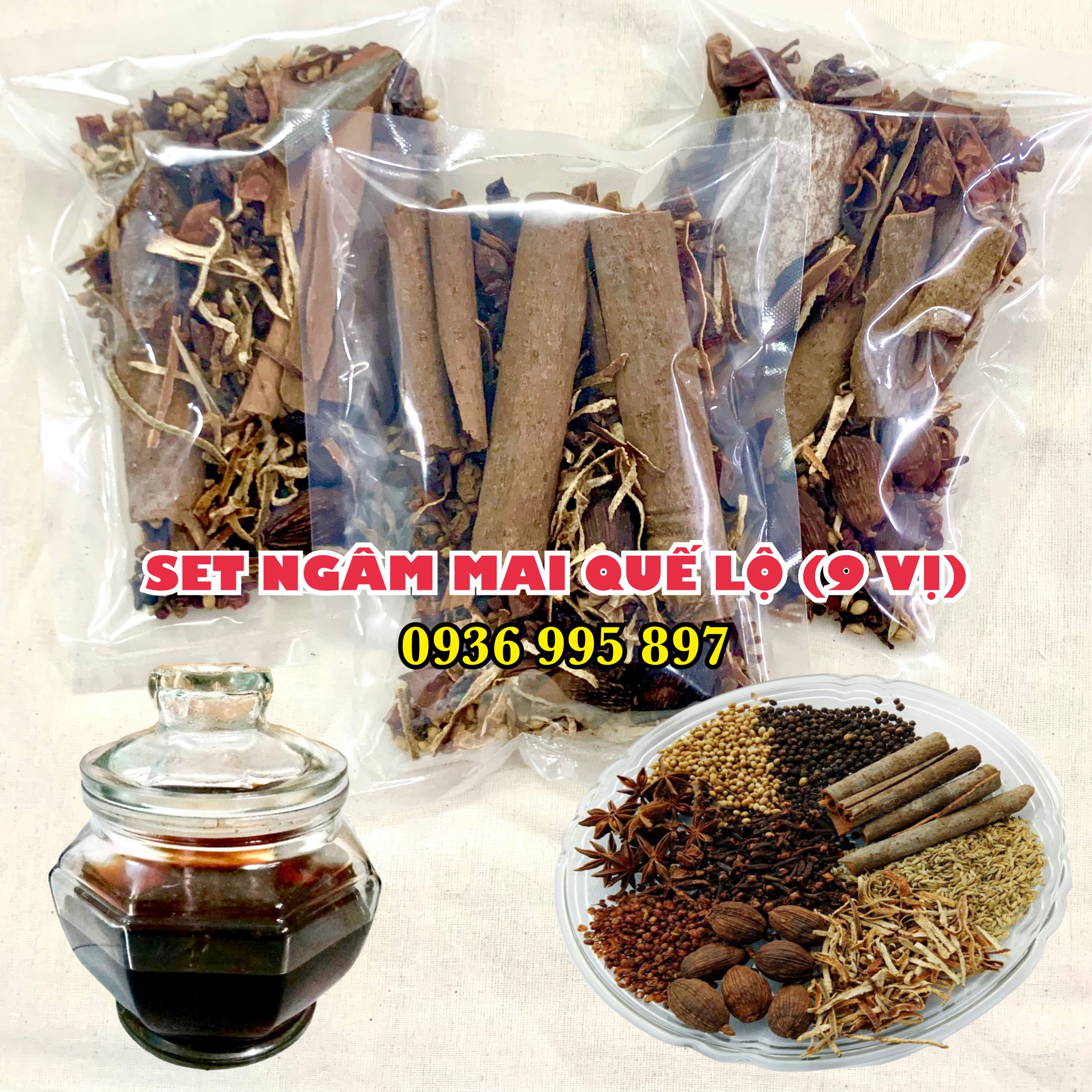 Combo 3 set nguyên liệu ngâm rượu Mai Quế Lộ đặc biệt