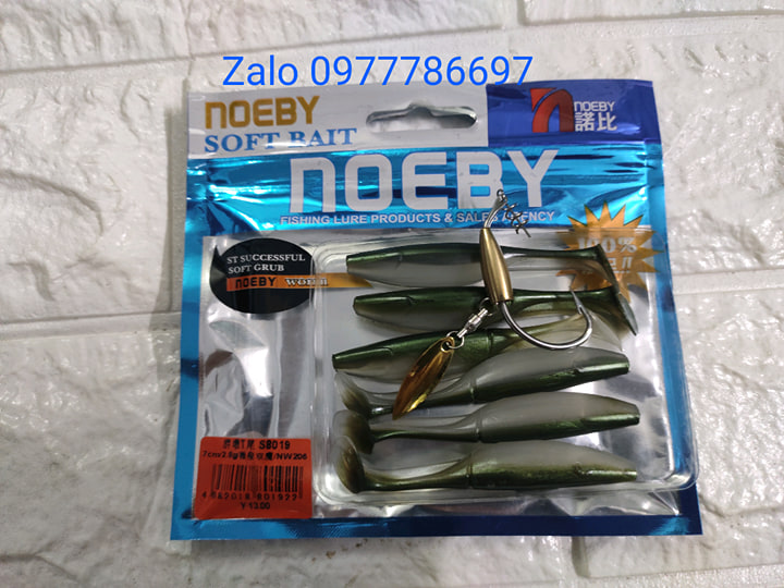 mồi mềm noeby S8019 kèm lưỡi móc mồi Ar15