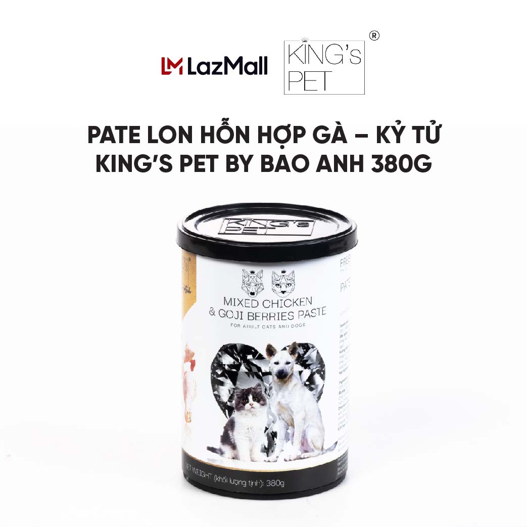 Pate lon Hỗn hợp Gà Kỷ tử King s Pet by Bao Anh 380g