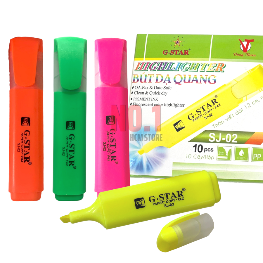 Bút Dạ Quang Gstar SJ02 ( Xanh, Cam, Hồng, Vàng )
