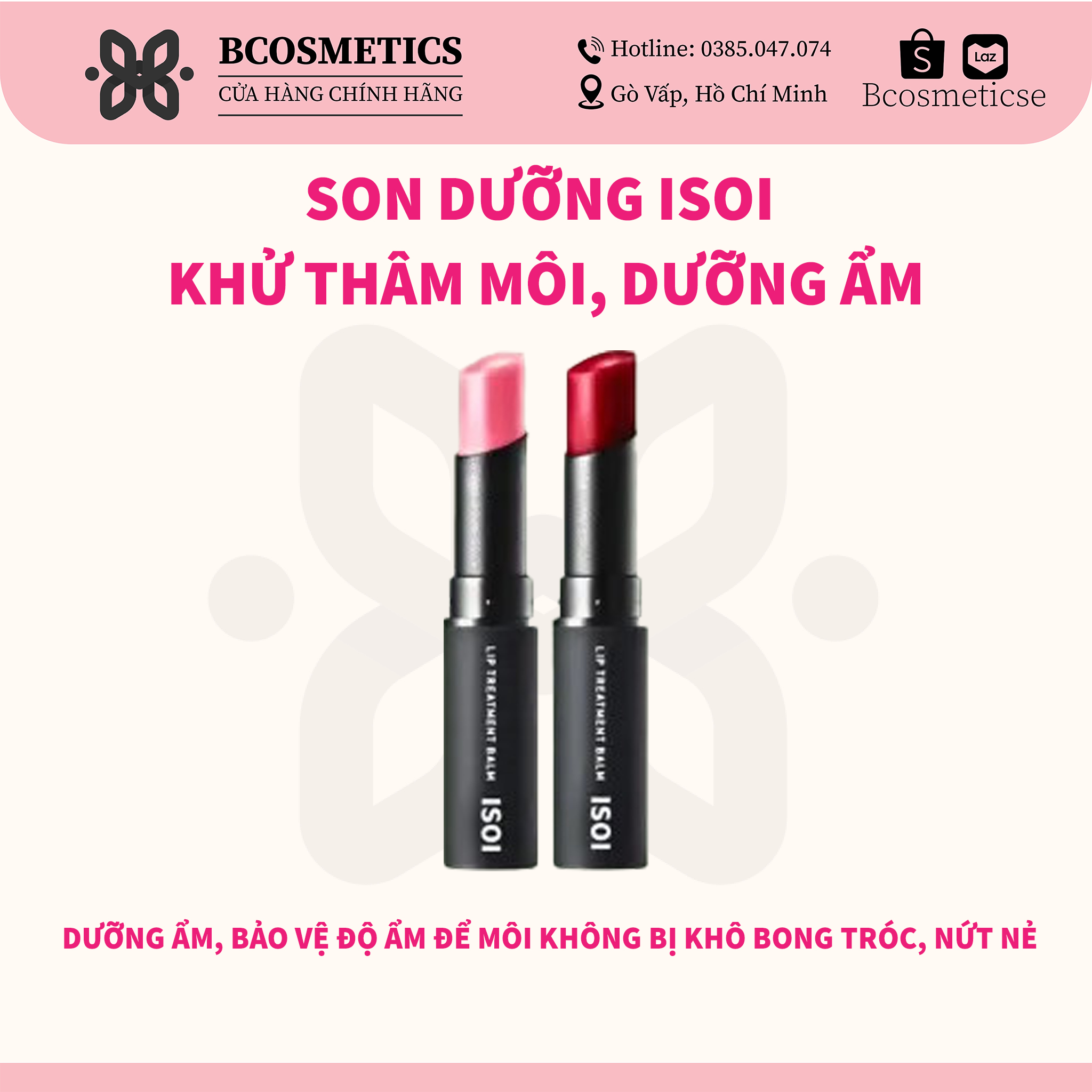 Son dưỡng Isoi khử thâm môi, dưỡng ẩm