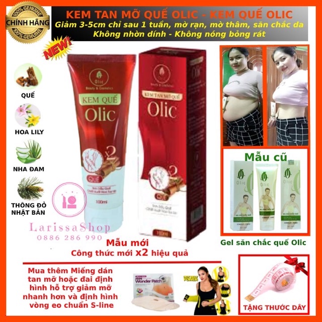 Kem Tan Mỡ Olic - Kem Tan Mỡ Quế - Gel Săn Chắc Quế