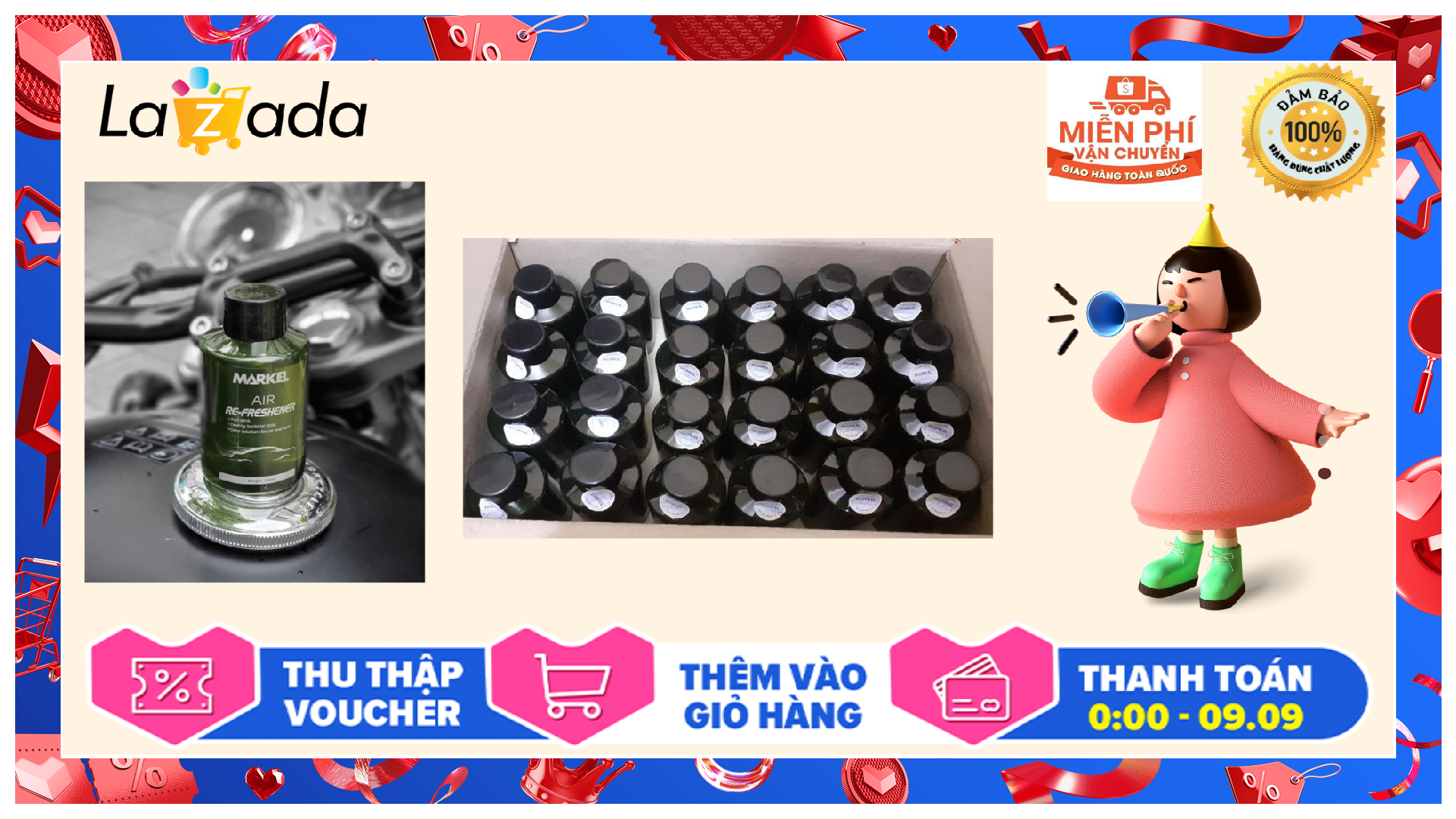 1 thùng dung dịch khử mùi diệt khuẩn Markel