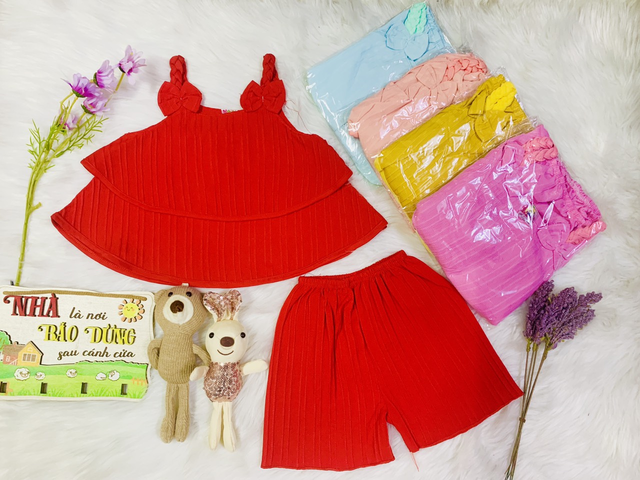 Bộ Lụa Dây Bính  Bé (6-16kg) (giao màu ngẫu nhiên)