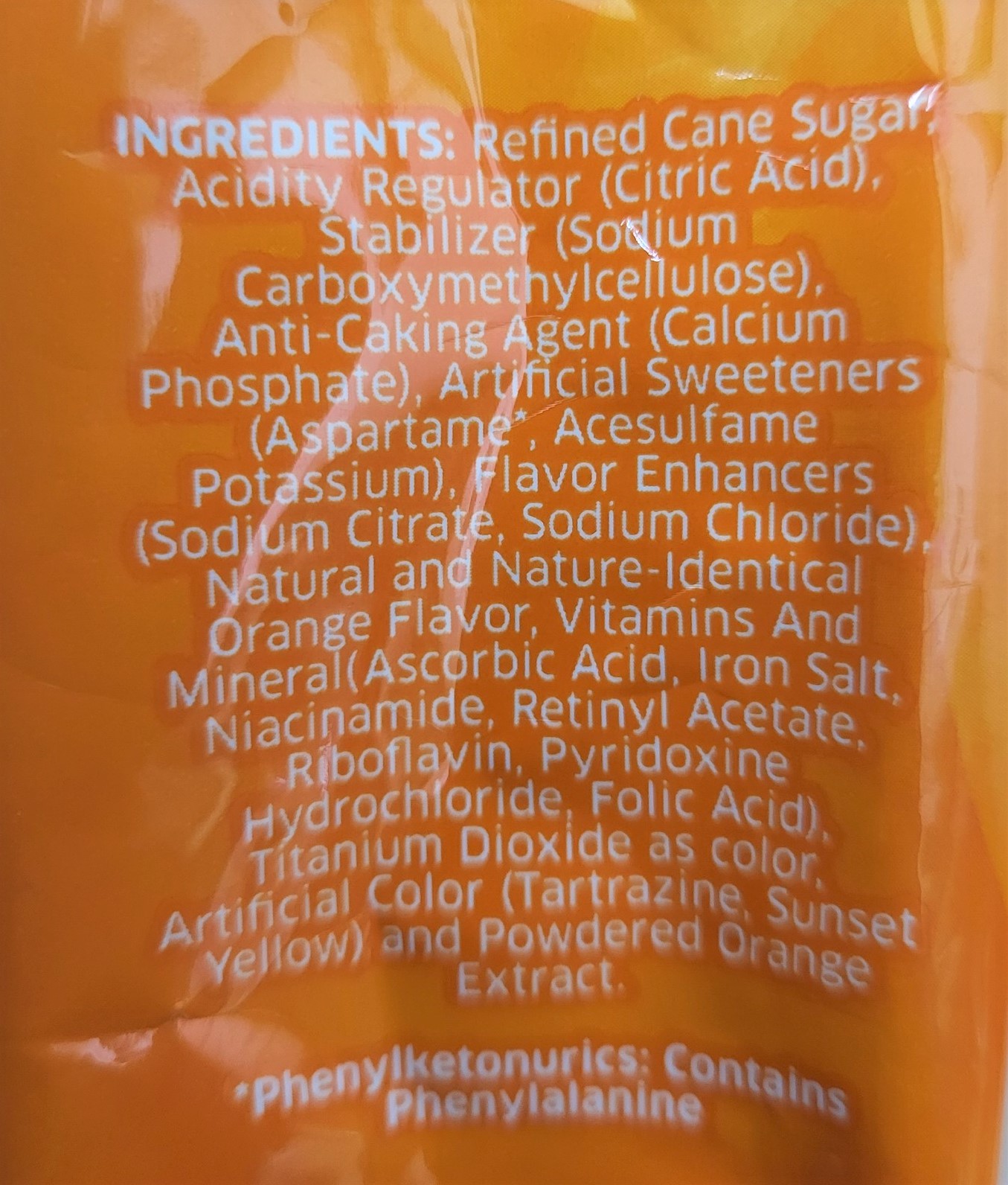 TANG (gói CAM 375g) BỘT CAM HÒA TAN Mondelez Orange Powder (HALAL)