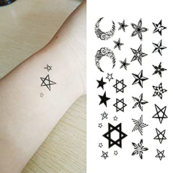 Hình dán tattoo mini ngôi sao nhỏ x077