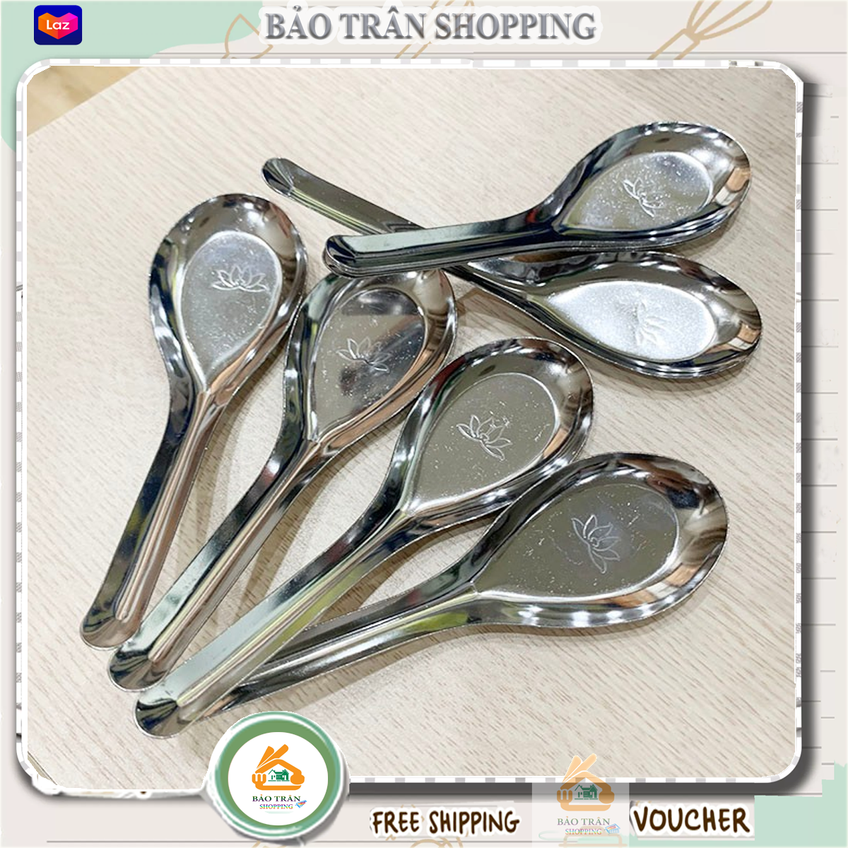 Bộ 10 muỗng canh inox/Mua muỗng ăn súp/ Bộ 10 muỗng inox an toàn