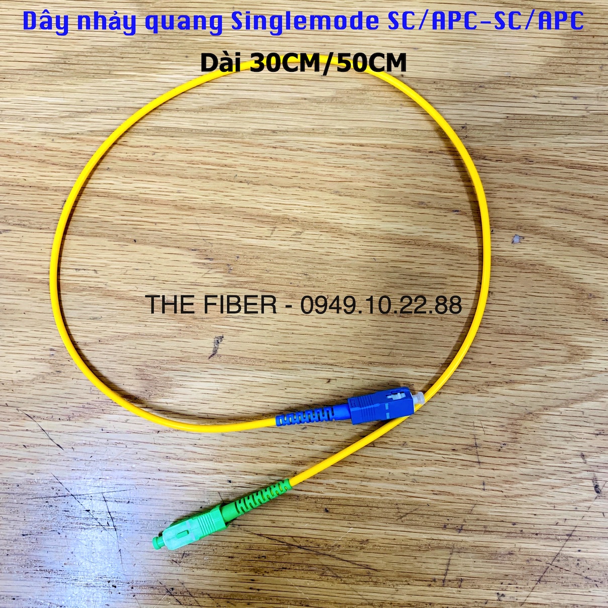 Dây nhảy quang singlemode sc/apc-sc/upc phi 3.0mm simplex - chiều dài theo yêu cầu