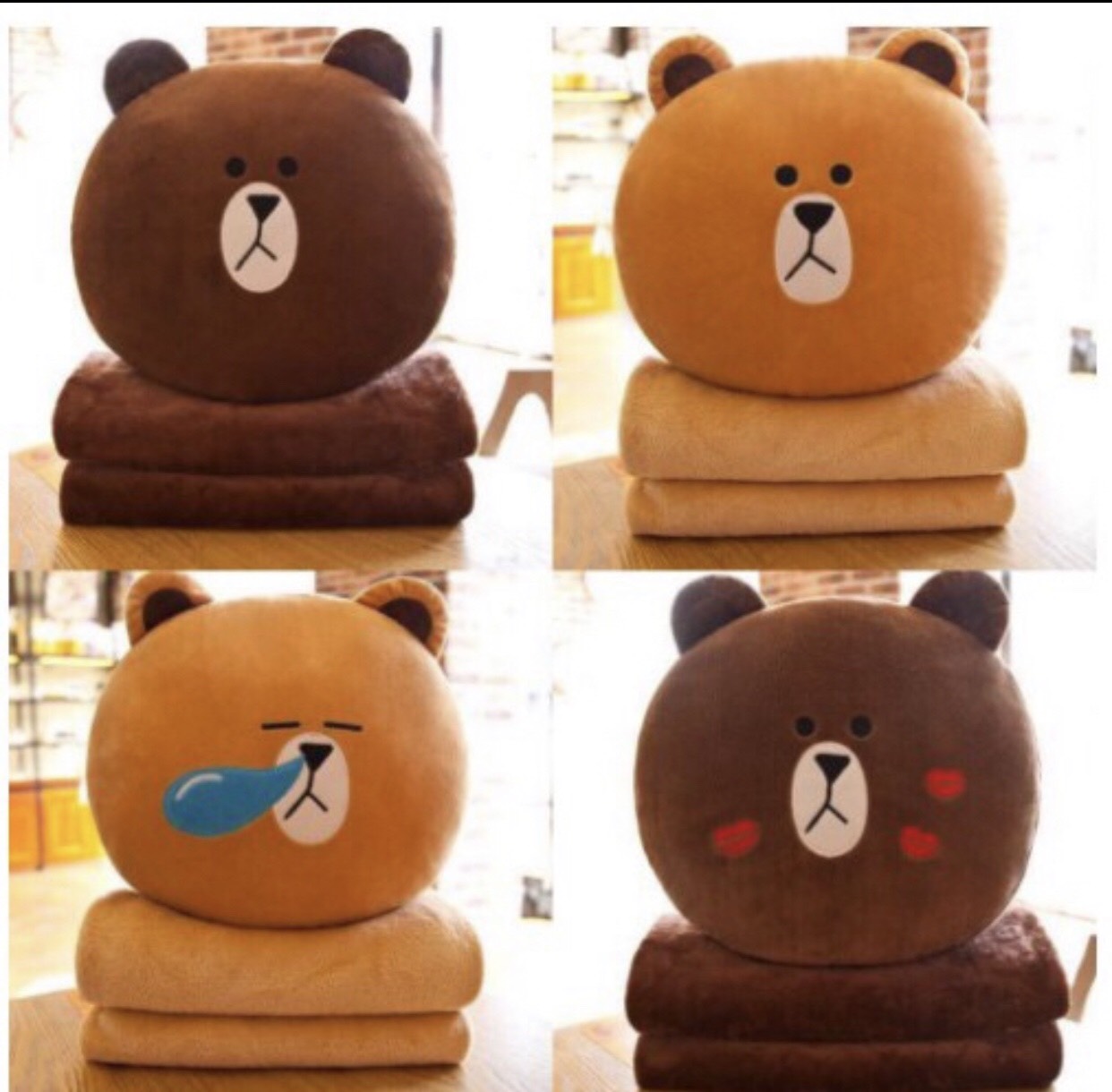 Bánh sinh nhật vẽ hình gấu Brown và thỏ Cony