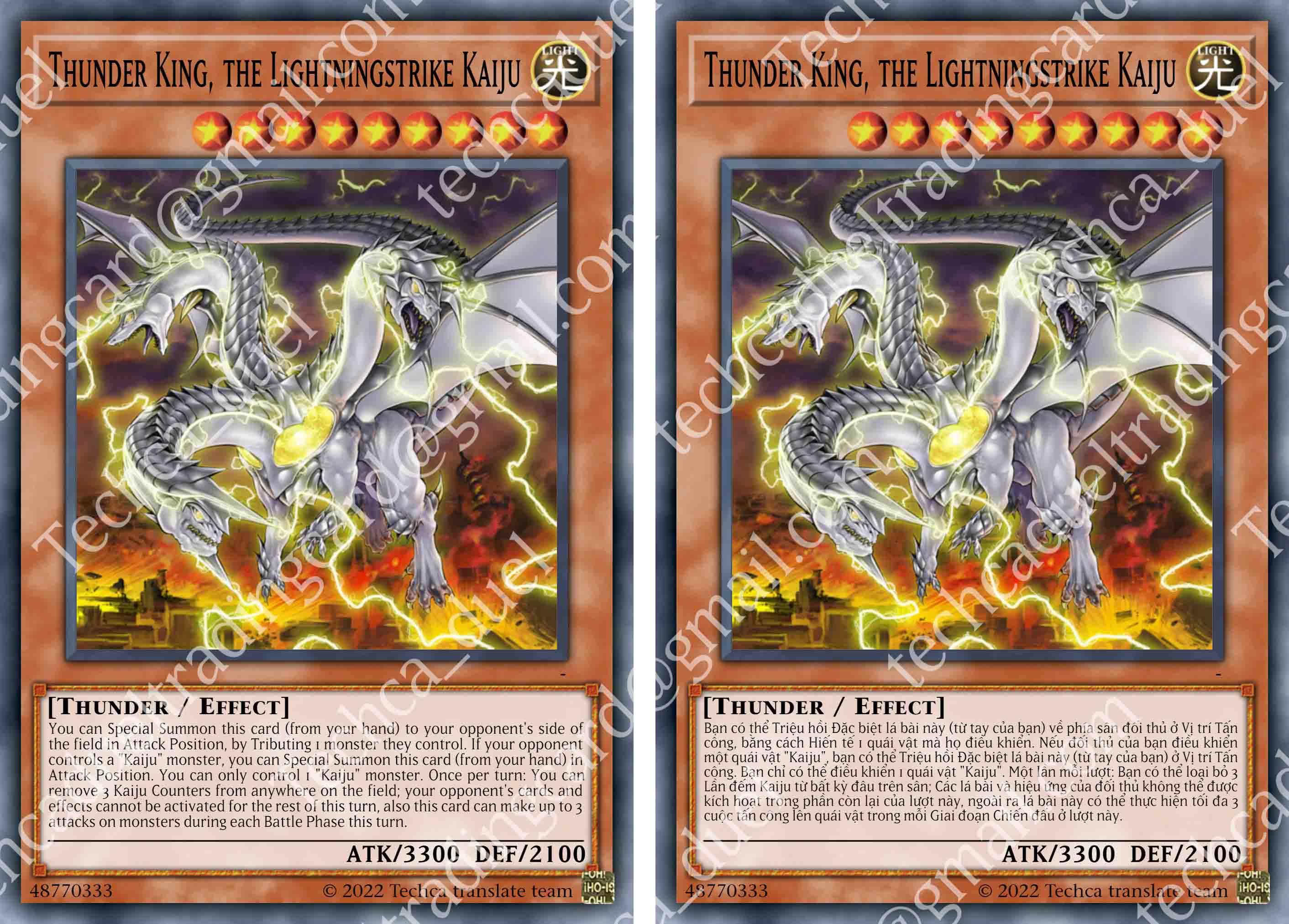 Bài In Tiếng Việt - Bộ bài Yugioh - Custom Deck - Kaiju Deck