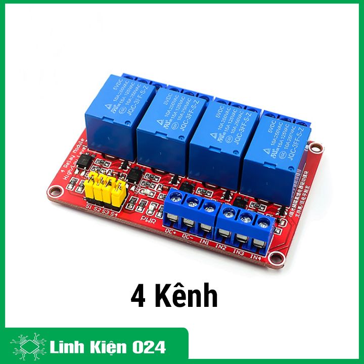 Module relay 5V DC 1 kênh, 2 kênh, 4 kênh Hight / Low