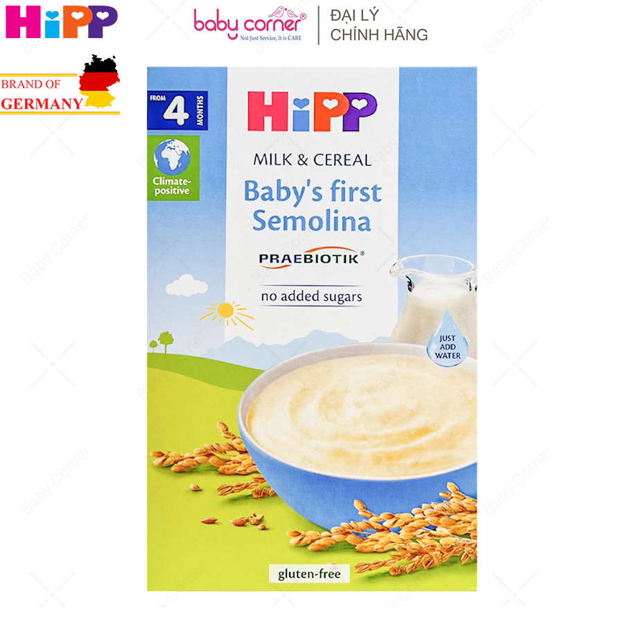 Bột ăn dặm hipp baby's first semolina, 250g, cho bé từ 4 tháng