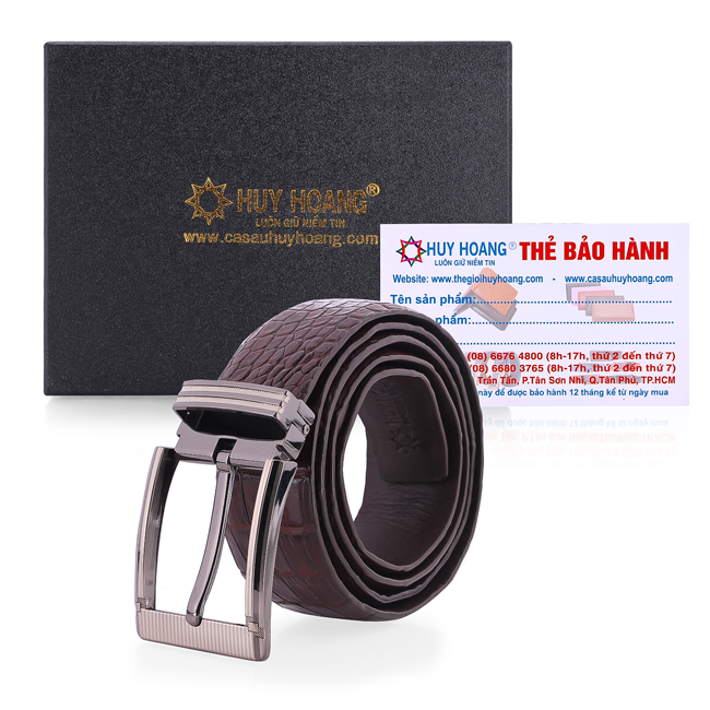 Men's crocodile leather belt full waist 4p needle head black, earth brown, red brown, gold cow lưng