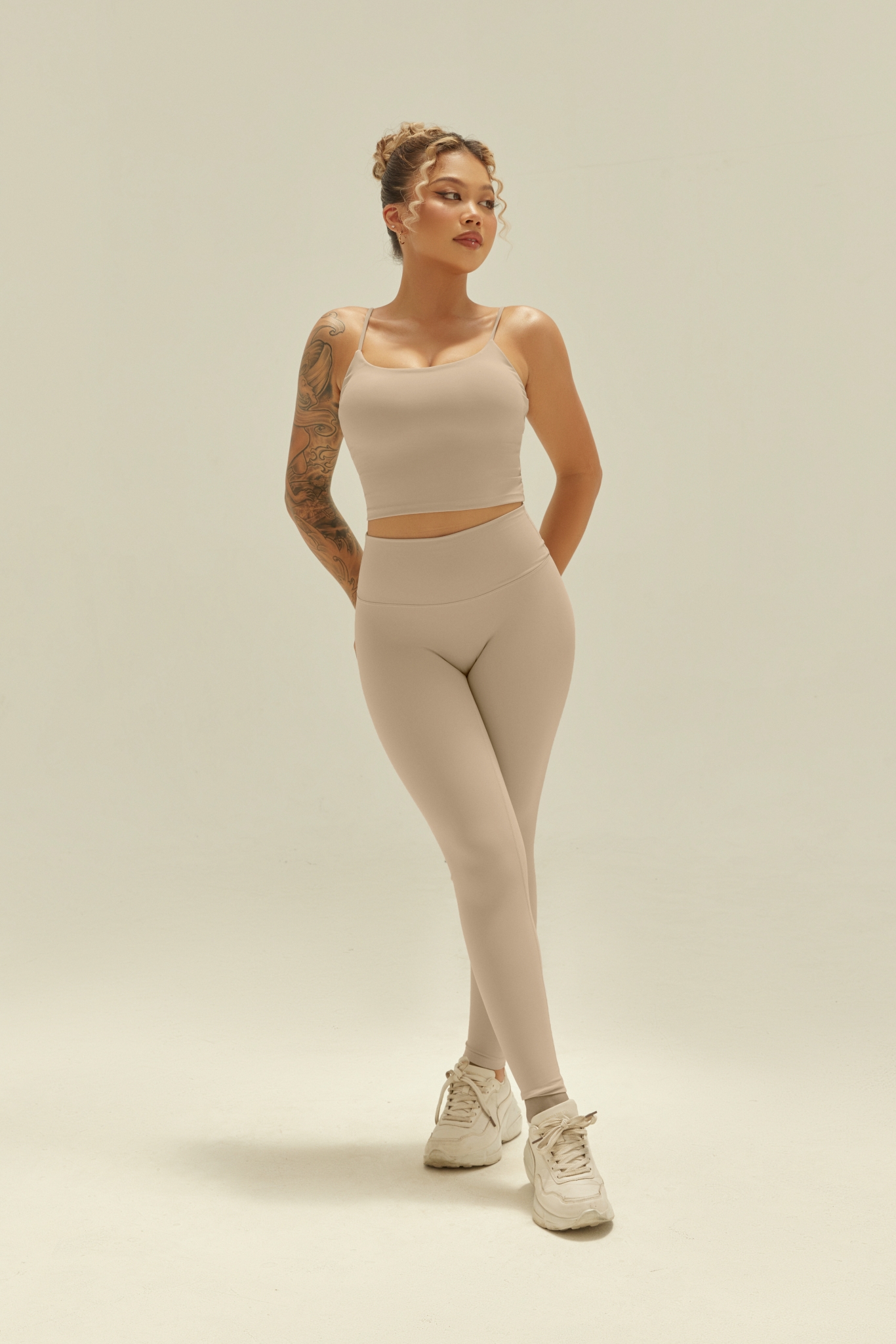 DAPHALE - Quần Legging Dài Ôm Lưng Cao Airbrush