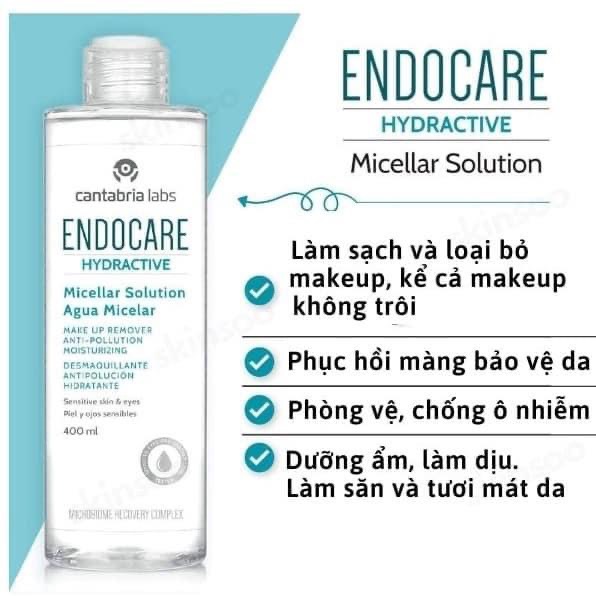 [GIẢM 5% ĐƠN 129K]Nước tẩy trang ENDOCARE Hydractive Micellar Solution Agua Micelar
