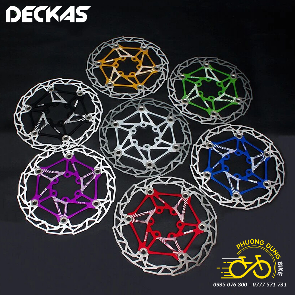 Đĩa phanh thắng xe đạp DECKAS 160mm - 1 chiếc