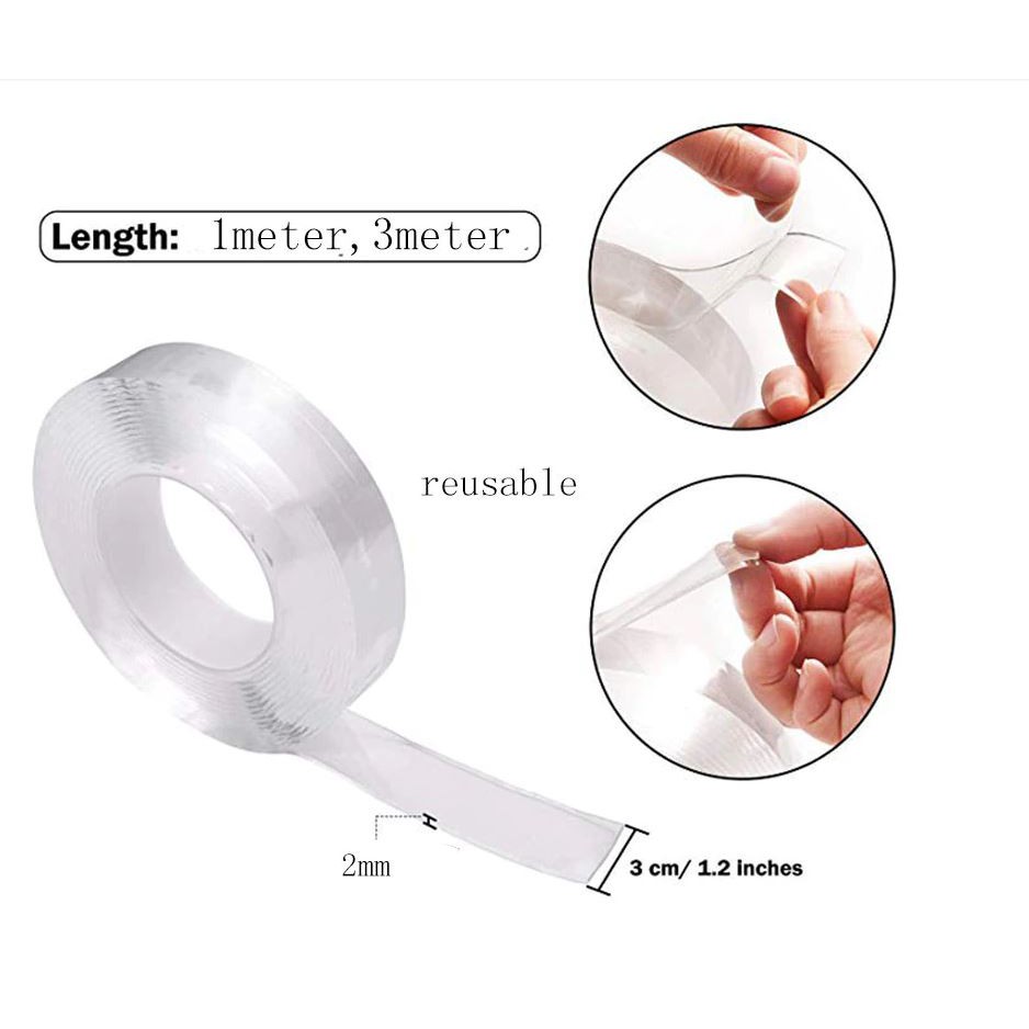 Băng keo 2 mặt Trong Suốt bản 3M