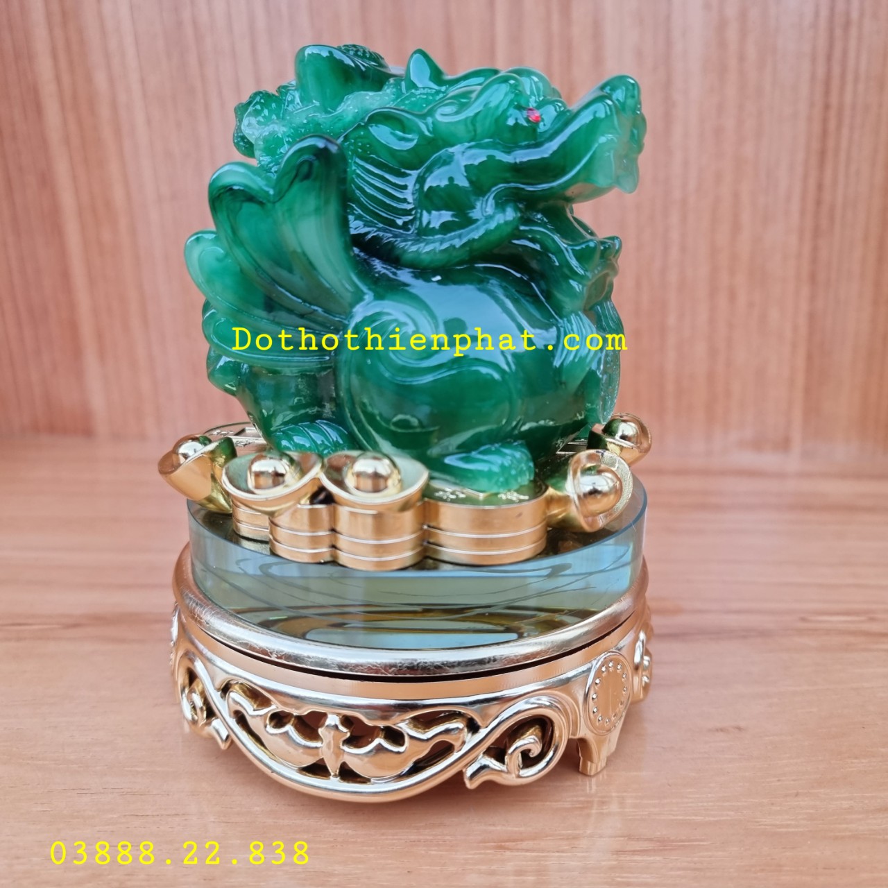 Tỳ Hưu phong thủy màu xanh