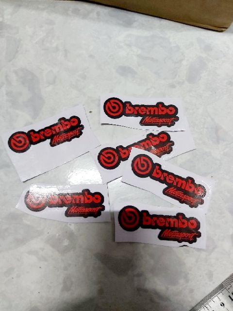 Combo 2 Tem Decal Sticker Brembo Đỏ Đen Dán Xe Giá Rẻ