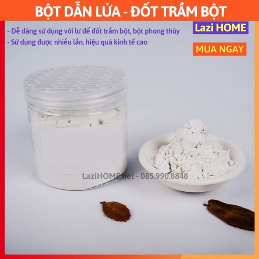 Bột dẫn lửa đốt trầm bột, phụ kiện đốt trầm hương, trầm hương phong thủy - Lazi HOME
