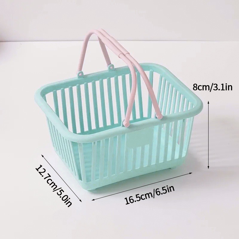 Giỏ nhựa mini đựng đồ tông xanh - hồng - giỏ rổ đựng hàng đồ cá nhân tiện ích, giỏ lưới ,giỏ lưới cài nồi, giỏ lưới nhúng mì, giỏ lưới, giỏ, giỏ lưới thép, giỏ lưới vớt đồ ăn