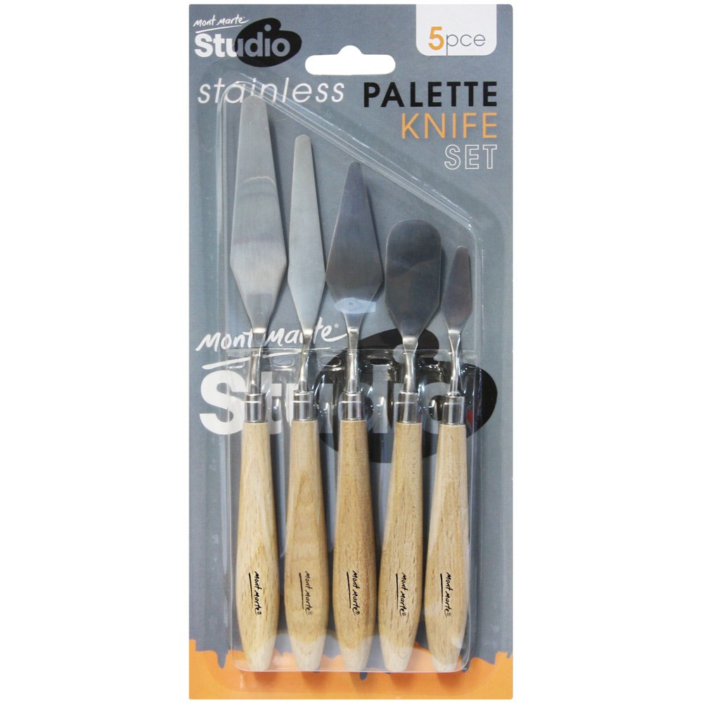 [HCM]BỘ BAY LẤY MÀU MONT MARTE STAINLESS PALETTE KNIFE (5 DAO THÉP KHÔNG GỈ)