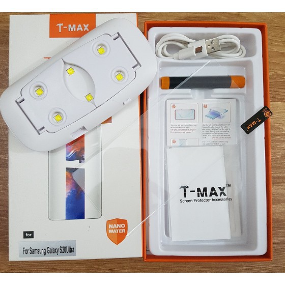 Kính cường lực t-max uv dành cho note 20 ultra / note 9 / note 10 plus / s10 plus/ s20 plus/ s20 ultra