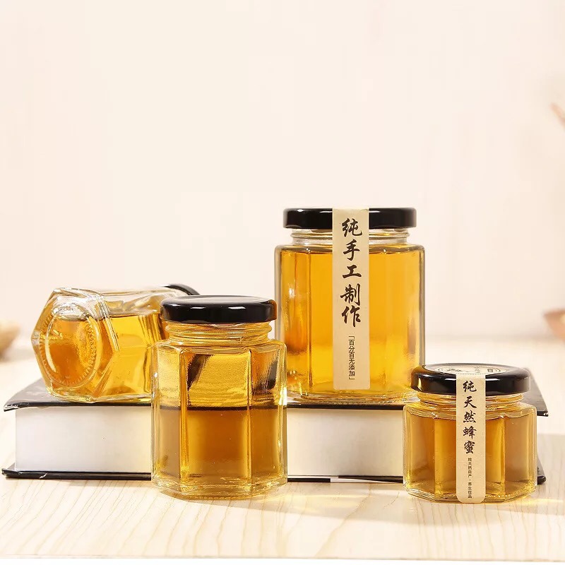 Hũ Thủy Tinh Lục Giác Đựng Thực Phẩm