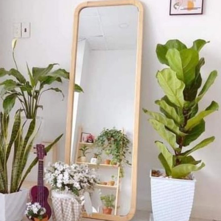 Gương soi toàn thân gỗ thông ( gương derco phong)