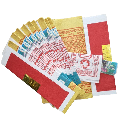 Tiền Bắc Lễ Đỏ [giấy cúng Gia Tiên] - Xấp = 10 tệp nhỏ