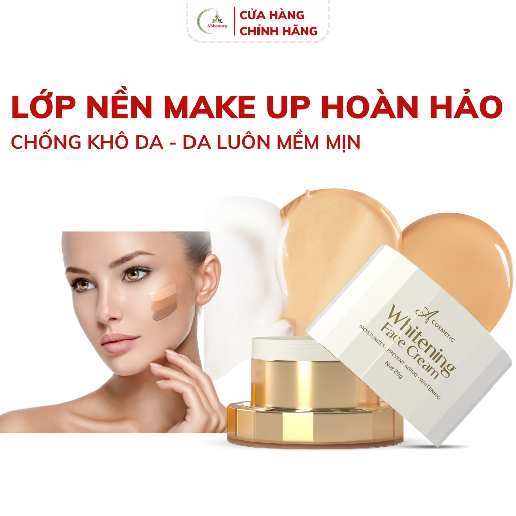 Kem face pháp Mềm acosmetics, dưỡng trắng da mặt 20g
