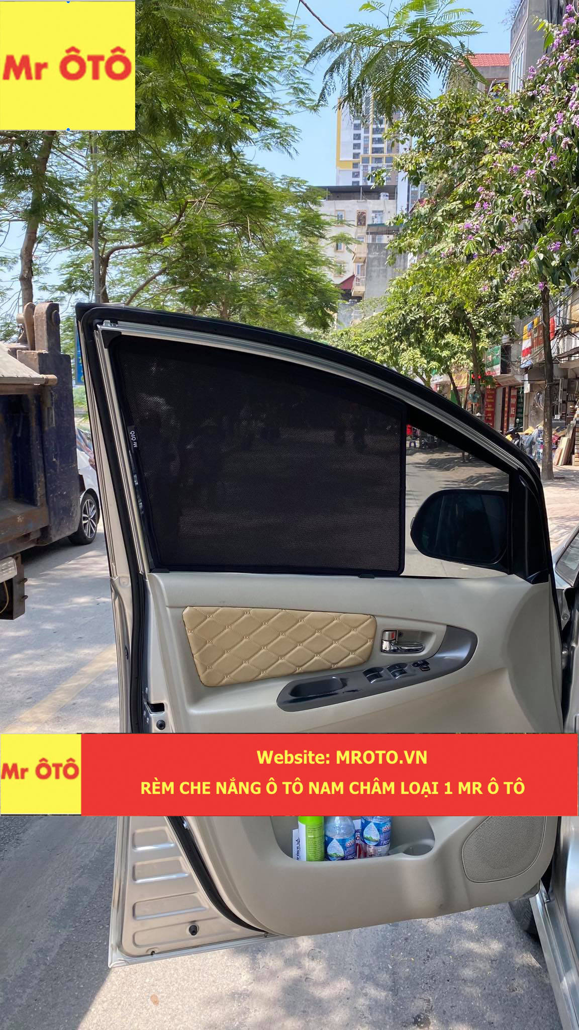 RÈM CHE NẮNG NAM CHÂM CHO XE INNOVA 2007-2015 LOẠI 1 MR.OTO BẢO HÀNH 2 NĂM TOÀN QUỐC