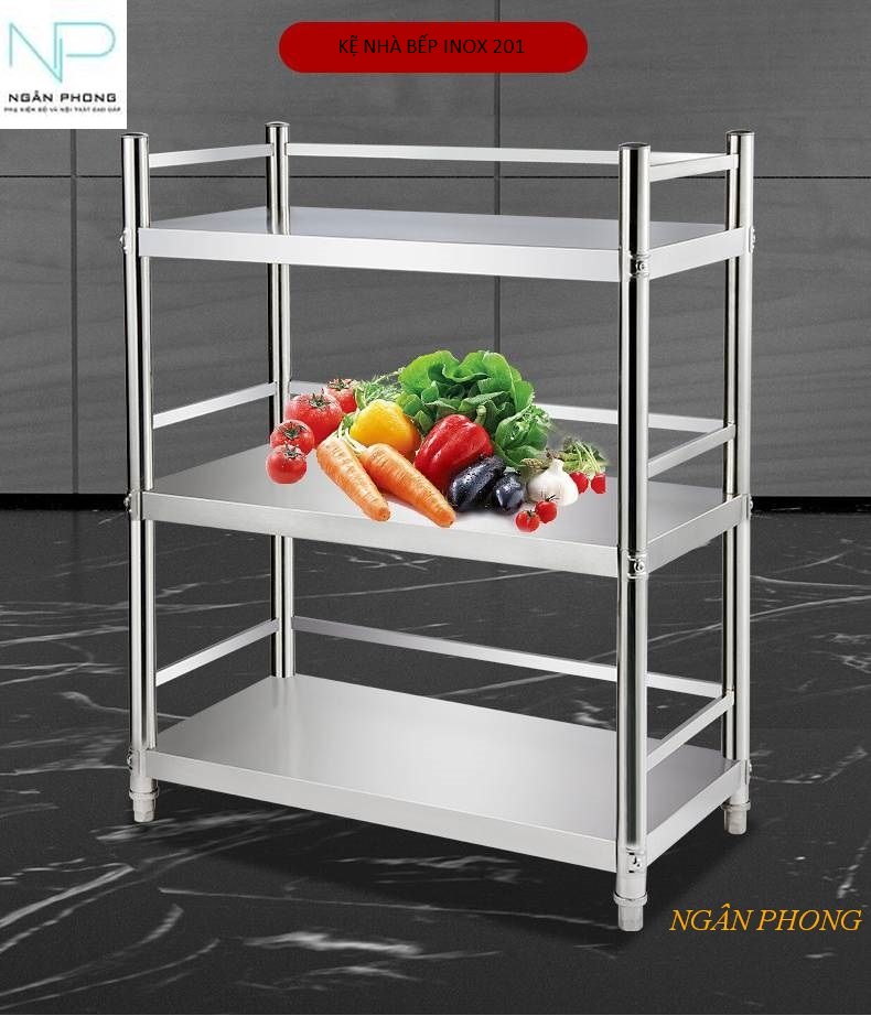KỆ BẾP LẮP RÁP INOX 201- MÂU BG61