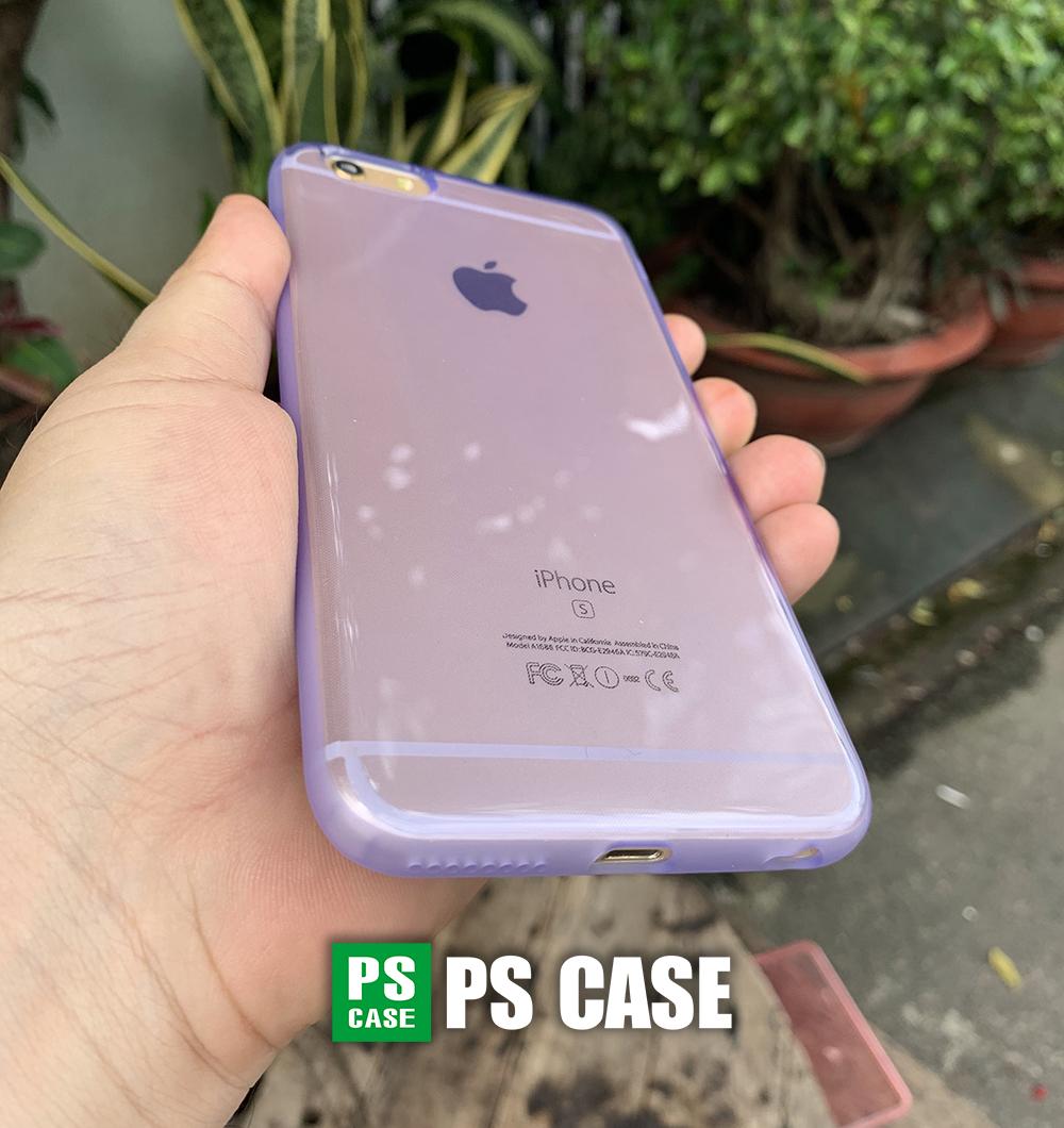 Ốp lưng dẻo tím mờ chống sốc cao cấp dành cho iPhone 6 / iPhone 6s - PS Case phân phối