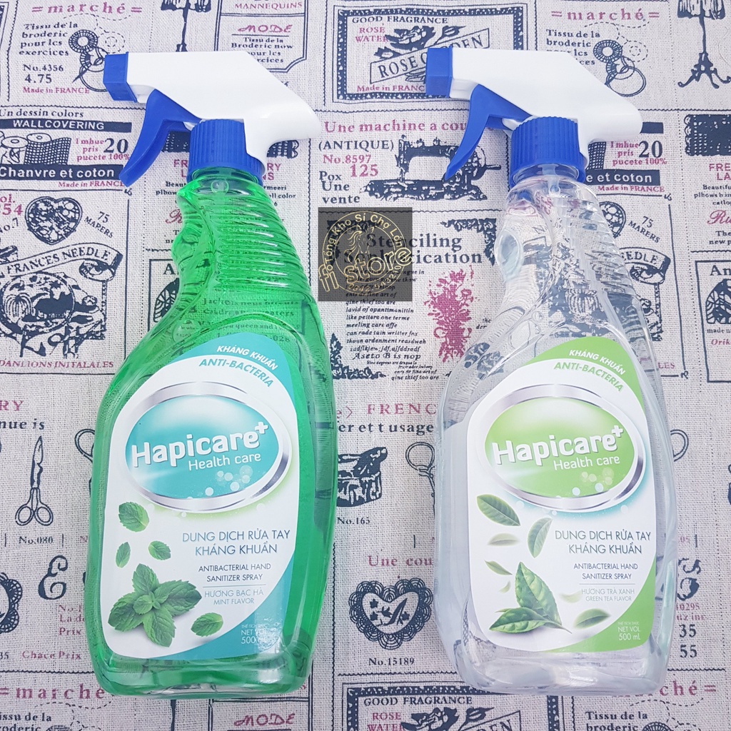  NƯỚC Rửa Tay Khô Sát Khuẩn HapiCare 500ml HƯƠNG THƠM TỰ NHIÊN VÒI XỊT ĐA NĂNG 2 CHẾ ĐỘ 