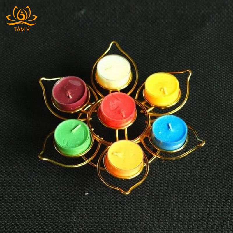 Tháp Nến 1 Tầng 7 Ngọn Hình Đóa Sen