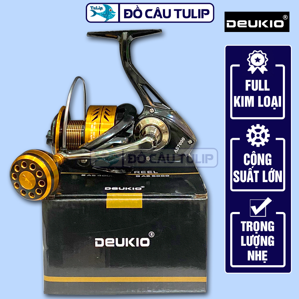 Máy Câu Cá Kim Loại DEUKIO AS4000 5000 6000 7000 Cao Cấp