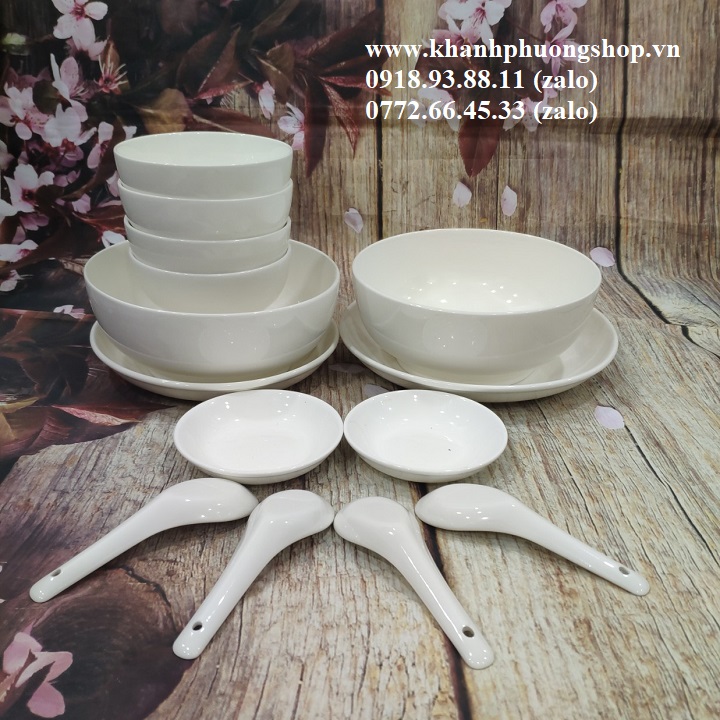 [HCM]bộ chén tô dĩa sứ - bộ chén tô dĩa sứ